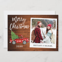 Borstel Script Truck Wood Instant Foto Kerstmis