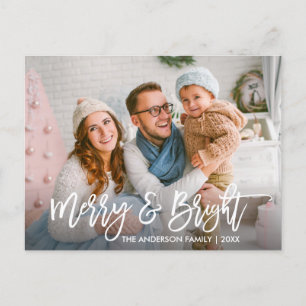 Borstel Script Vrolijk en helder Familie Foto Vaka Briefkaart