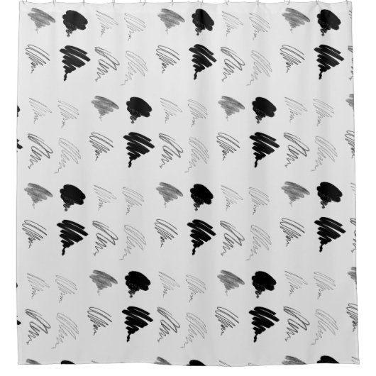 Borstel Test Patroon Douchegordijn (Voorkant)