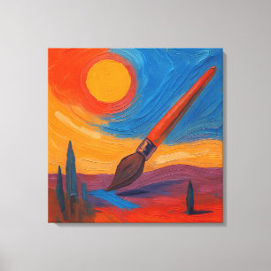 Borstel van dromen canvas afdruk