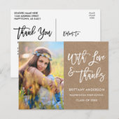 Borstelfontein Afstuderen Lief Dank Kraft Briefkaart (Voorkant / Achterkant)