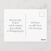 Borstelkunst van herfstbladeren voor Thanksgiving Briefkaart (Achterkant)