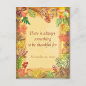 Borstelkunst van herfstbladeren voor Thanksgiving Briefkaart (Voorkant)