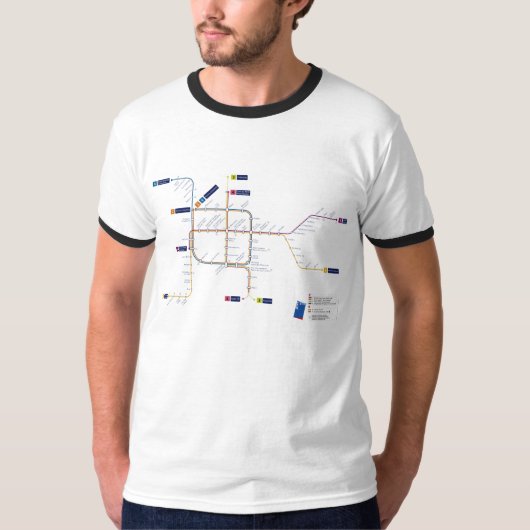 Borstelmetro-tas T-shirt (Voorkant)