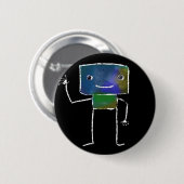 Borstelrobots - Vol 1: Lunabot Ronde Button 5,7 Cm (Voorkant /achterkant)
