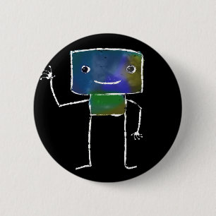 Borstelrobots - Vol 1: Lunabot Ronde Button 5,7 Cm