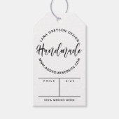 Borstelscript Handgemaakte Social Media Prijs Cadeaulabel (Voorkant)