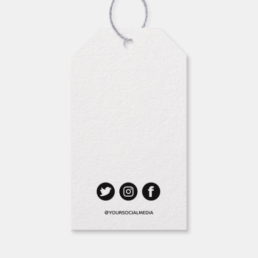 Borstelscript Handgemaakte Social Media Prijs Cadeaulabel (Achterkant)