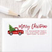 Borstelscript  Truck Christmas Red Etiket (Insitu)