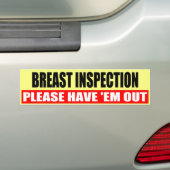 BORSTINSPECTIE BUMPERSTICKER (Op auto)