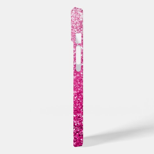 Borstkalligrafie Monogram Luxe Roze Ombre Case-Mate iPhone Case (Achterkant / Links)