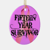 Borstkanker 15 jaar overleving keramisch ornament (Rechts)