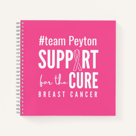 borstkanker aangepaste naam Notitieboeken Journals (Voorkant)