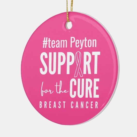 borstkanker aangepaste naam Ornament Roze (Links)