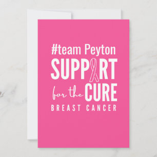 borstkanker aangepaste naam uitnodiging Aankondigi