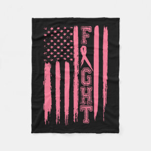 Borstkanker Amerikaanse vlag Borstkanker Overleven Fleece Deken