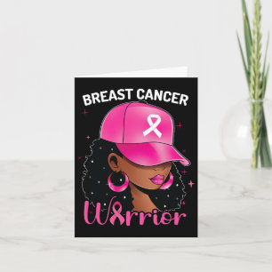 Borstkanker arrior Black Woman Breast Cancer Aw Kaart