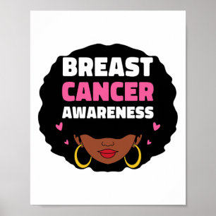 Borstkanker Awareness African American Women Pin Poster