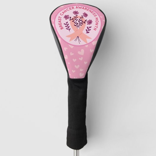 Borstkanker Awareness and Pink Golfheadcover (Voorkant)