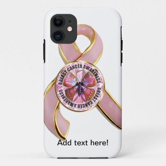 Borstkanker Awareness Butterfly Case-Mate iPhone Case (Achterkant)