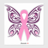 Borstkanker Awareness Butterfly Sticker (Vel)