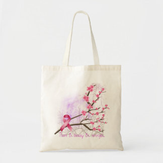 Borstkanker Awareness Cherry Blossom Canvas tas