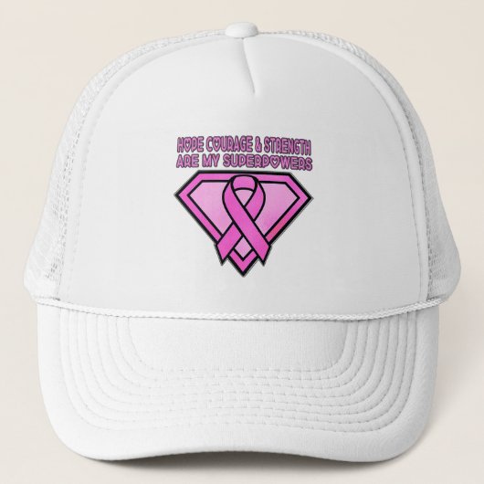 Borstkanker Awareness Diamond Logo Trucker Pet (Voorkant)