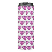 Borstkanker Awareness Diamond Logo White Thermosbeker (Achterkant)