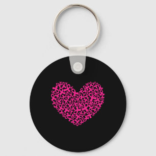 Borstkanker Awareness Maand Lint Hart Vrouwen M Sleutelhanger