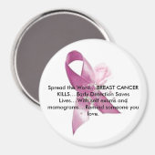 Borstkanker Awareness Magnet Magneet (Voorkant / Achterkant)