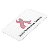 Borstkanker Awareness (medium roze) Magnet Magneet (Linkerzijde)