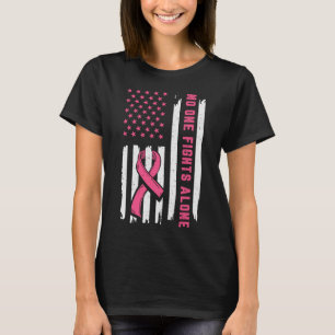 Borstkanker Awareness Pink Ribbon USA American T-shirt
