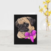 Borstkanker Awareness Pug Borstkanker Maand Kaart (Gele Bloem)