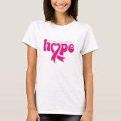 Borstkanker Awareness Ribbon Aangepaste Naam Tekst T-shirt (Voorkant)