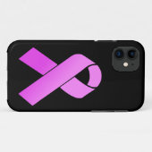 Borstkanker Awareness Ribbon on Silhouette Case-Mate iPhone Case (Achterkant (horizontaal))
