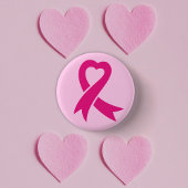 Borstkanker Awareness Ribbon Ronde Button 3,2 Cm