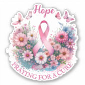 Borstkanker Awareness Ribbon Sticker (Voorkant)