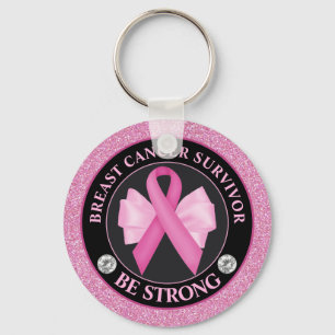 Borstkanker Awareness Ribbon Surviance Sleutelhanger