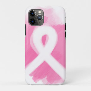 Borstkanker Awareness Ribbon Waterverf  iPhone 11 Pro Hoesje