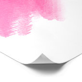 Borstkanker Awareness Ribbon Waterverf Poster (Hoek)