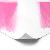 Borstkanker Awareness Ribbon Waterverf Poster (Hoek)