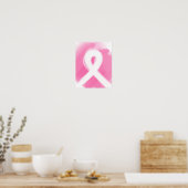 Borstkanker Awareness Ribbon Waterverf Poster (Keuken)