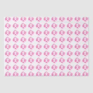 Borstkanker Awareness Ribbon Waterverf Tissuepapier