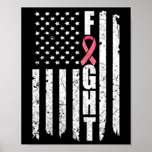 Borstkanker Awareness Shirten voor mannen Poster