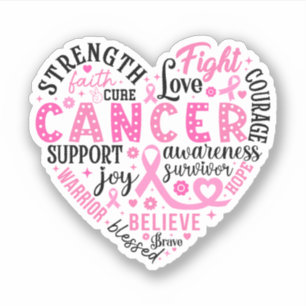 Borstkanker Awareness Vinyl Sticker