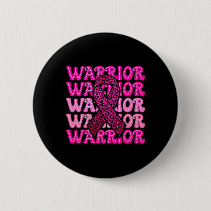Borstkanker Awareness Warrior Pink Ribbon Pink O Ronde Button 5,7 Cm