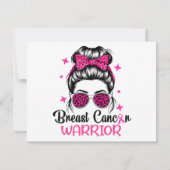 Borstkanker Awareness Warrior Save The Date (Achterkant)