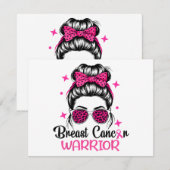 Borstkanker Awareness Warrior Save The Date (Voorkant / Achterkant)