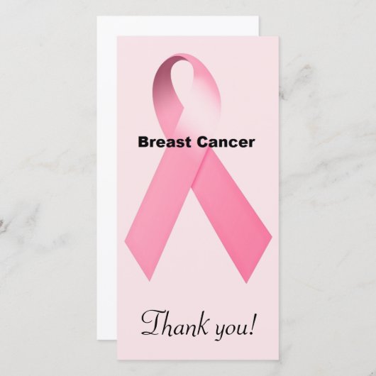 Borstkanker Bedankkaart (Voorkant / Achterkant)