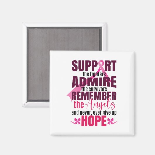 Borstkanker bestrijdt het bewustzijn van borstkank magneet (Voorkant / Achterkant)